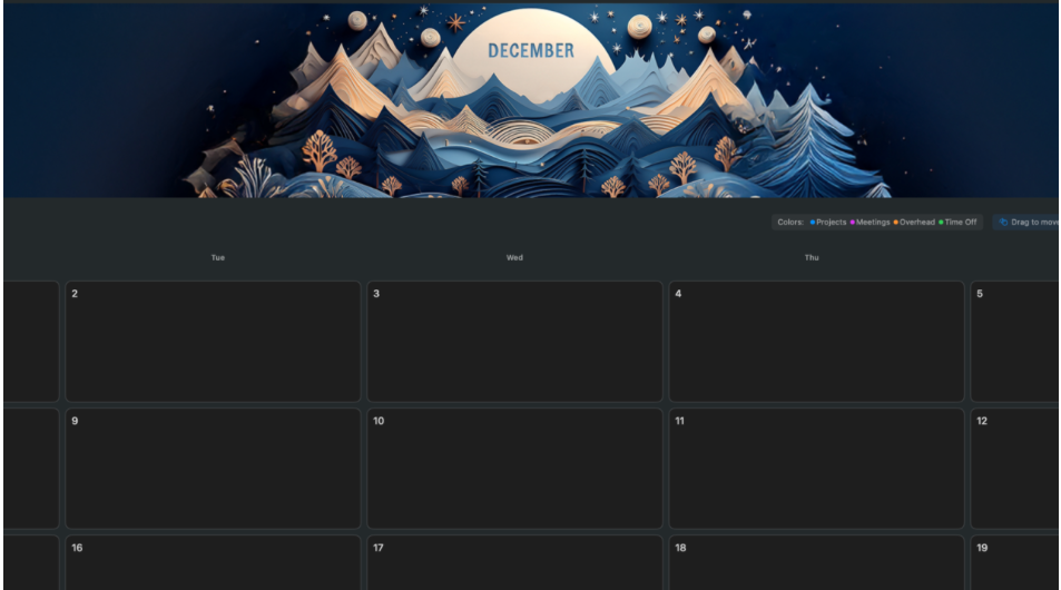 HappyHourLogger December view